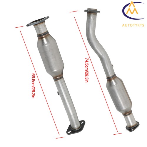 For 2004-2015 Nissan Titan 5.6L Manifold Catalytic Converters Front & Rear All 4 - Foto 4 di 16