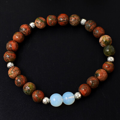 ●tow tow archive● Garten Bracelet Unakite Green TBH52ABTB0 100 Cts Earth Mined Unakite & Opalite Beaded Stretchable