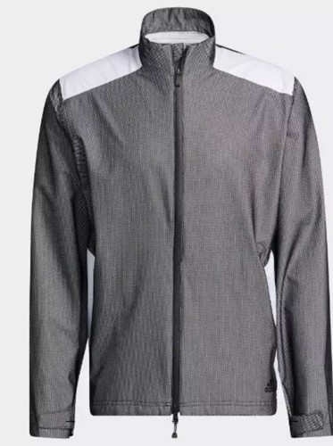 Adidas Golf Rain RDY Waterproof Jacket Black/ White FR1407 Men's XL - Picture 9 of 9