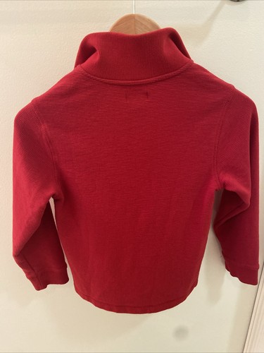 Chaps Ralph Lauren Red 1/4 Quarter Zip Pullover Sweater Size 8 Boys Cute! - Picture 4 of 4