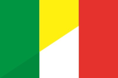 Sticker Mali Italy flag flag 12 x 8 cm car decal sticker