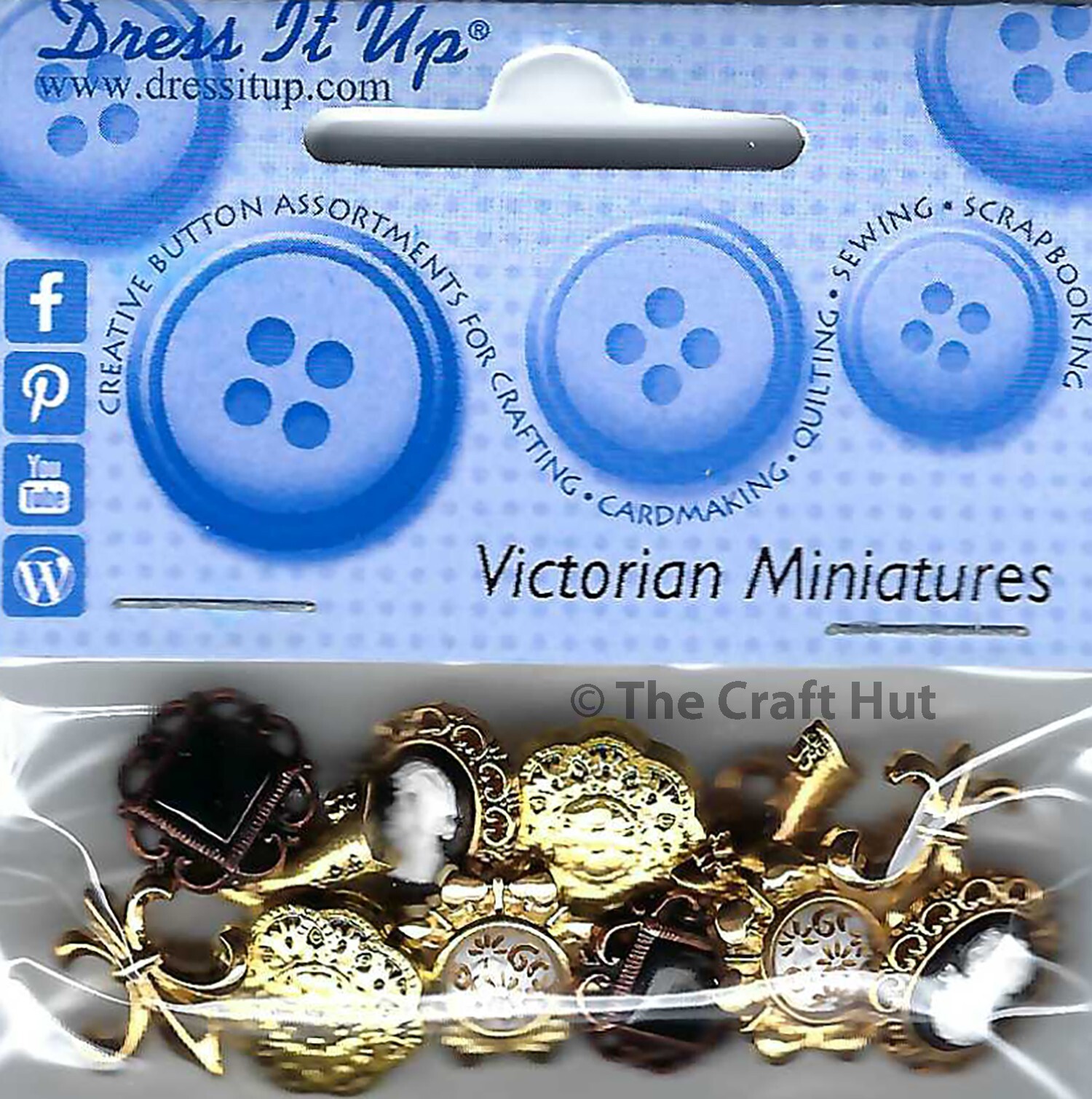 Dress It Up Novelty Shank Buttons Victorian Miniatures Sewing Craft New