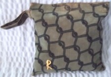 Vintage Roberta di Camerino Italian Trompe l'Oeil Chain Print Cosmetic Bag