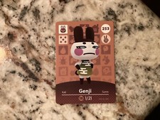 GENJI 253 Animal Crossing Amiibo Authentic Nintendo Mint Card From Series 3