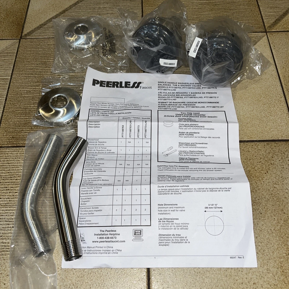 Peerless Shower Head Replacement Parts