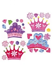 Princess Dreams Crowns Vinyl Peel & Stick Wallies 13642