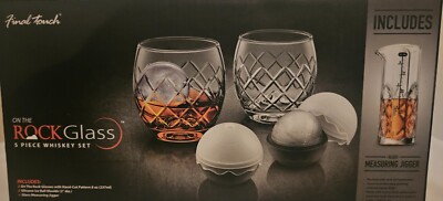 Final Touch On the Rock Glass 5 Piece Whiskey Set