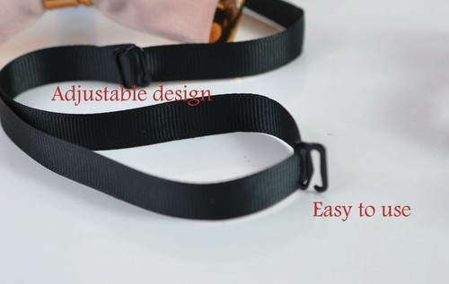 Dusty Pink Velvet Rose Gold Leather Bow tie + Black Suspenders Baces All ages - Picture 5 of 8