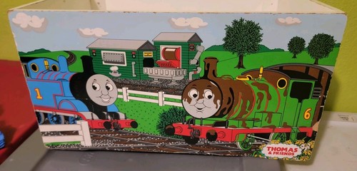 Thomas And Friends Deluxe Chocolate Factory Wooden Toy Storage Bin Box 2003