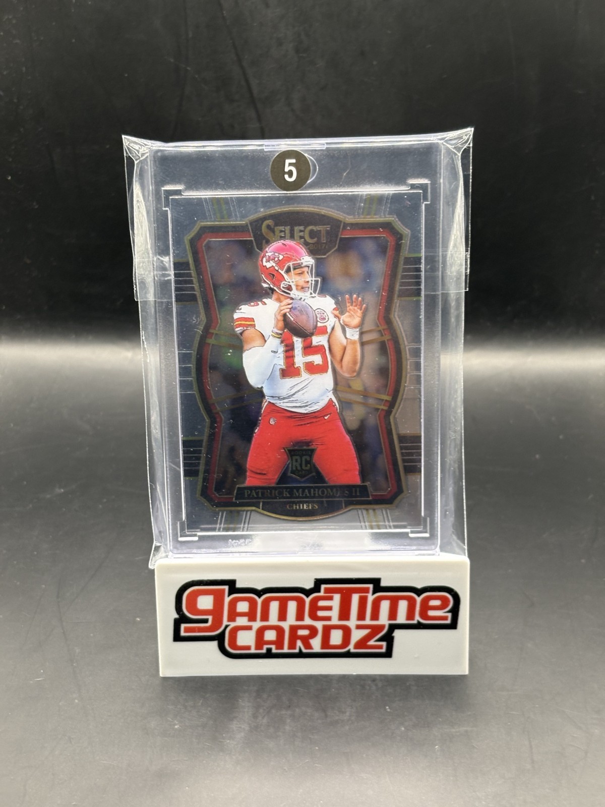 AUCTION #5-	PATRICK MAHOMES 2017 PANINI SELECT ROOKIE #104 PREMIER LEVEL