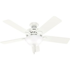 Hunter Fan 52 inch Fresh White Indoor Ceiling Fan with Light and Pull Chain