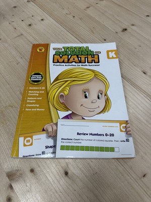 Your Total Solution for Math Kindergarten Workbook Common Core Standards