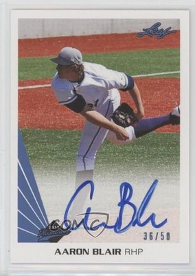 2013 Leaf Memories Blue 36/50 Aaron Blair #A-AB2 Auto 2u3