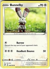 Bunnelby 146/192 Common Rebel Clash Pokemon NM