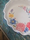 Pioneer Woman ~ BRILLIANT BLOOMS ~ 9" Stoneware ~ Pie Plate ~ See Pics Measure — photo 5