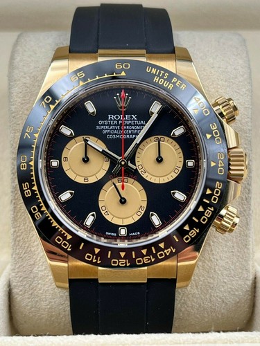 Rolex Daytona Pual Newman Chrono 18K Yellow Gold Black Dial Me...