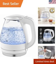 Safety-First 1.5L Glass Electric Kettle - Boil-Dry Protection & Removable Filter