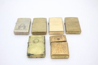Zippo Pocket Lighter Tobacciana Collection Good Spark Brass Collection