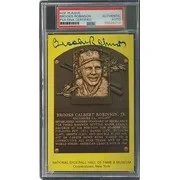 Brooks Robinson Signed 4x6 Baltimore Orioles HOF Plaque Card PSA/DNA 85025712 - Image 3 of 4