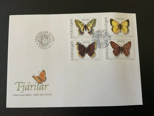 Sweden 1993 #2020-2023 Butterflies - FDC