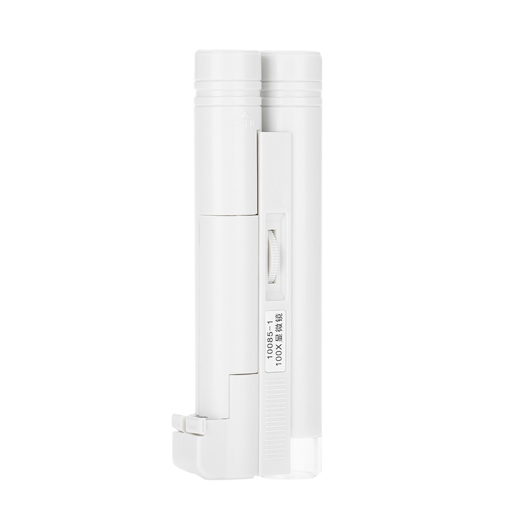 100X Magnifying Glass Double Tube Jewelry Magnifier With Zoom Microscope Pocket