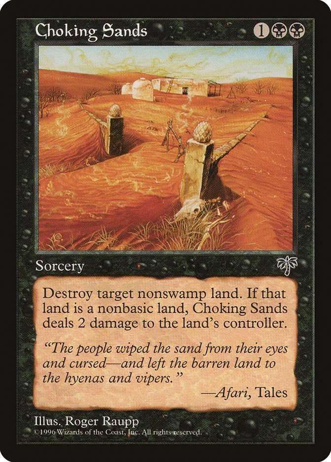 1996 Choking Sands Mirage Magic The Gathering MTG Common NM