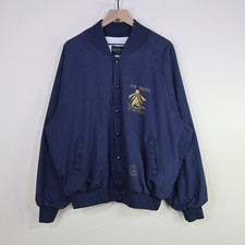 Vintage 1995 The Truth Lies Under The Sun Sphinx Pyramid Bomber Jacket XXL Navy