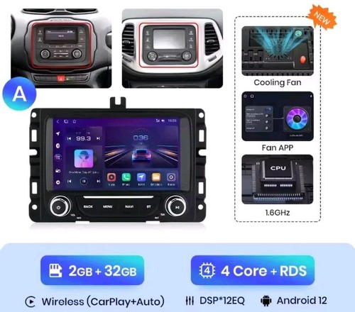 RADIO 9" FÜR JEEP RENEGADE COMPASS CARPLAY NAVIGATION GPS BLUETOOTH ANDROID - Bild 1 von 1