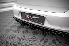 Heckansatz Diffusor passend für VW Golf R Mk7 schwarz matt