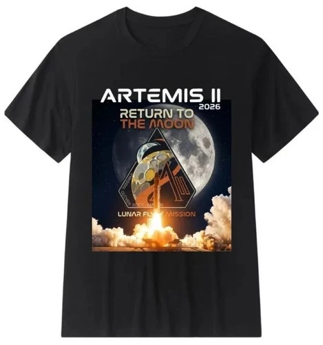 Vintage Artemis II Return to The Moon Lunar Flyby Mission 2026 Unisex T-Shirt - product listing photo