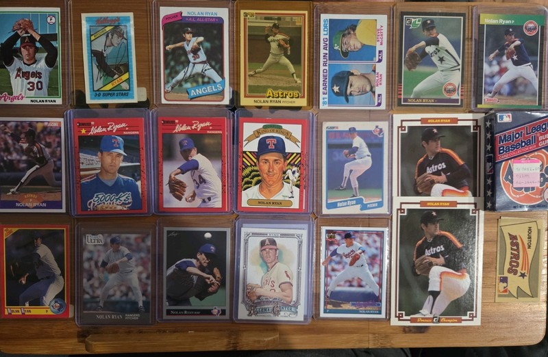 Hall Of Famer Nolan Ryan Collection 1978 - 2026 with Teammates Cards