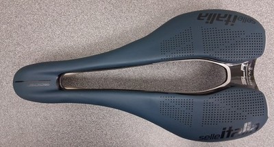 Selle Italia SLR Boost Gravel TI316 Superflow Saddle: BLUE GRANITE S3