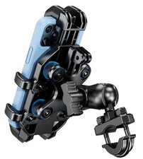Motorcycle Phone Mount Holder with Vibration Dampener, Anti-Shake Handlebar