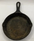 Vintage Lodge #3 SK Cast Iron Skillet Frying Pan 3-notch Double Spout 6.5"