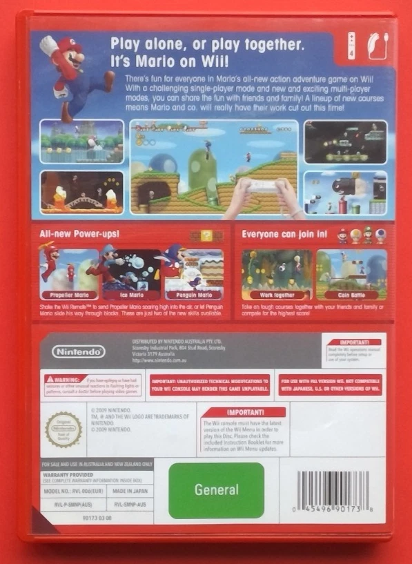 New Super Mario Bros Wii + Manual + GuideVery GoodTRACKING+FREE POST+OZ DISPATCH - image 2 of 4