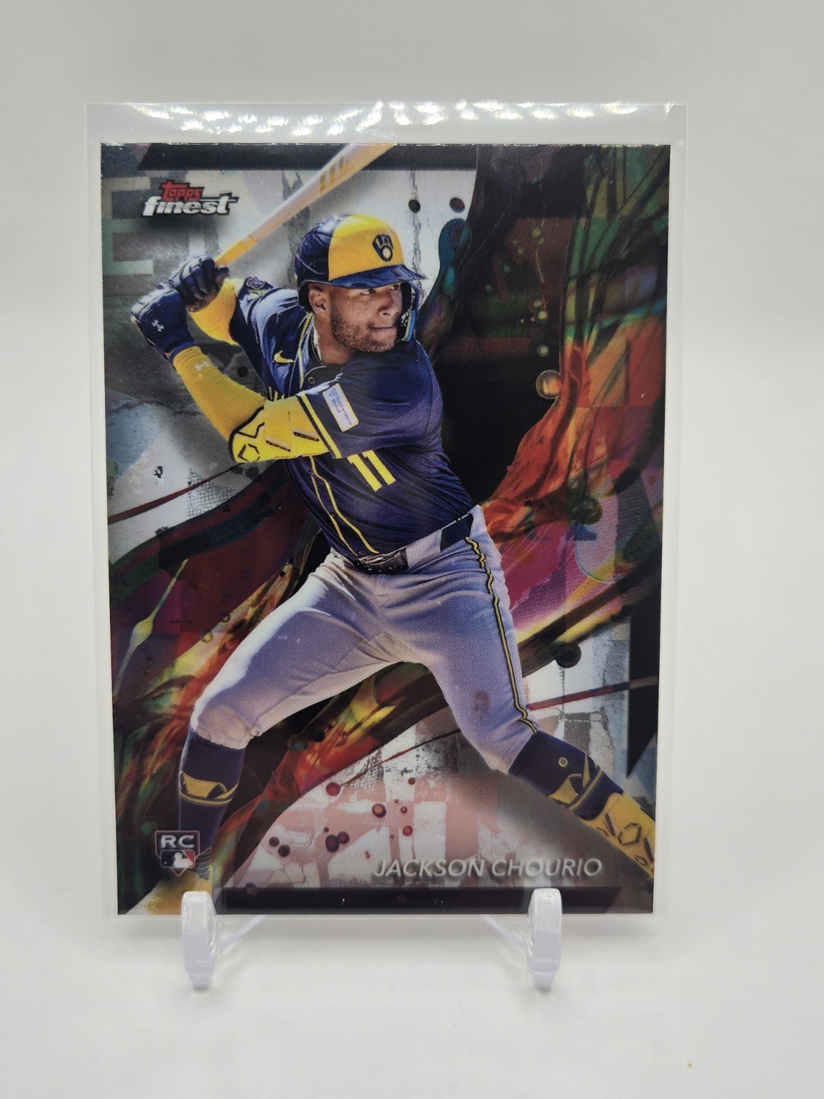 Jackson Chourio 2024 Topps Finest Rookie Card RC #11 Milwaukee Brewers
