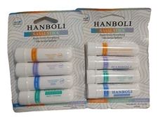 2 Pack-  Hanboli 4 pcs Nasal Stick Boosts Focus +Enhances Breathing - x2
