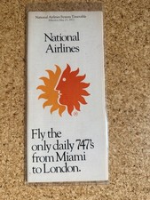 National Airlines Timetable Eff. May 25, 1972