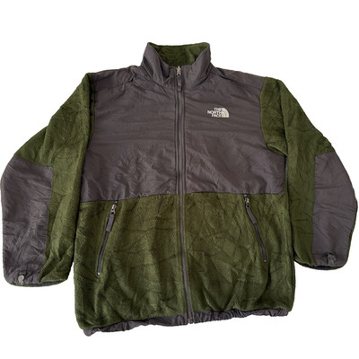 The North Face Denali Fleece Jacket Green Grey Polartec Vintage TNF Mens S M