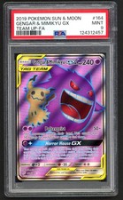 Pokemon Card PSA 9 Gengar & Mimikyu GX (Full Art) 164/181 Sm-Team Up Holo