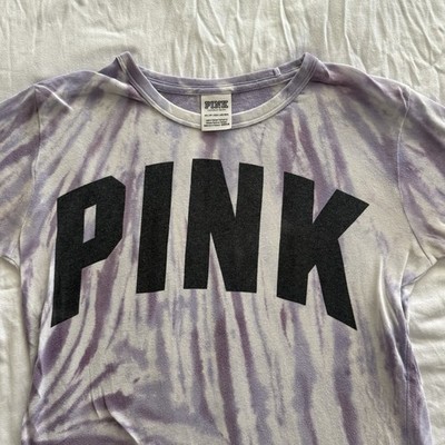 PINK Tie-Dye Logo Graphic Tee