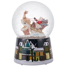 Snow Globe Gift for Christmas, Collectible Real Glass Snowglobe with Music Sa...
