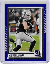 Las Vegas Raiders MICHAEL MAYER 2025 Donruss PRESS PROOF BLUE Football Card