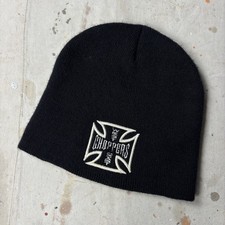West Coast Choppers Beanie Cross Script Knit Skull Cap Motorcycle Jesse Jame Y2K