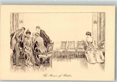 39910213 - signed Gibson Charles Dana The Power Of Wealth Pictorial Comedy