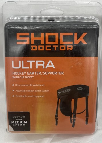Shock Doctor Hockey Strumpfband Supporter Jock Strap W Cup Pocket Medium 32”-34”