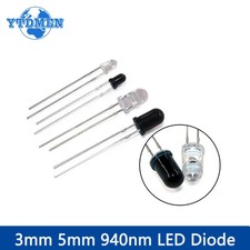 10pcs 3/5mm 940nm Universal LED IR Infrared Emitter Emission and Receiver Diode