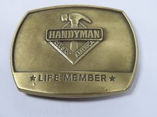 Vintage 1996 Handyman Club of America Life Member Belt Buckle