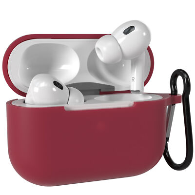 Für Apple AirPods Pro 2 Schutzhülle Cover Silikon Tasche Schutz Etui Case Rot