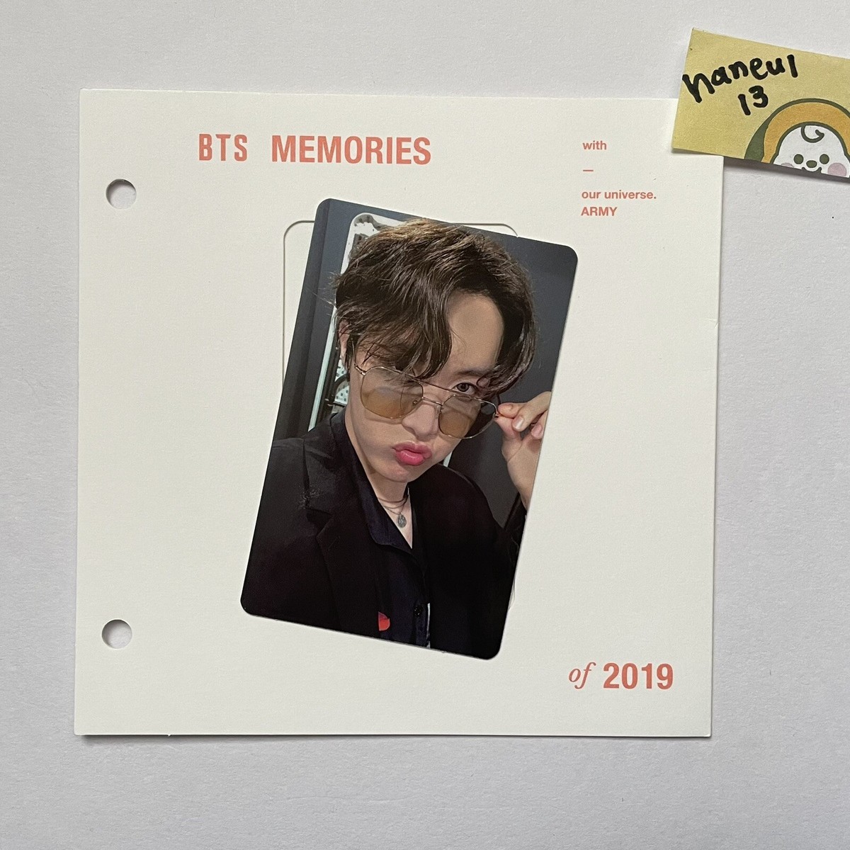 BTS J-HOPE MEMORIES OF 2019 Official Photocard With mount Blu-ray